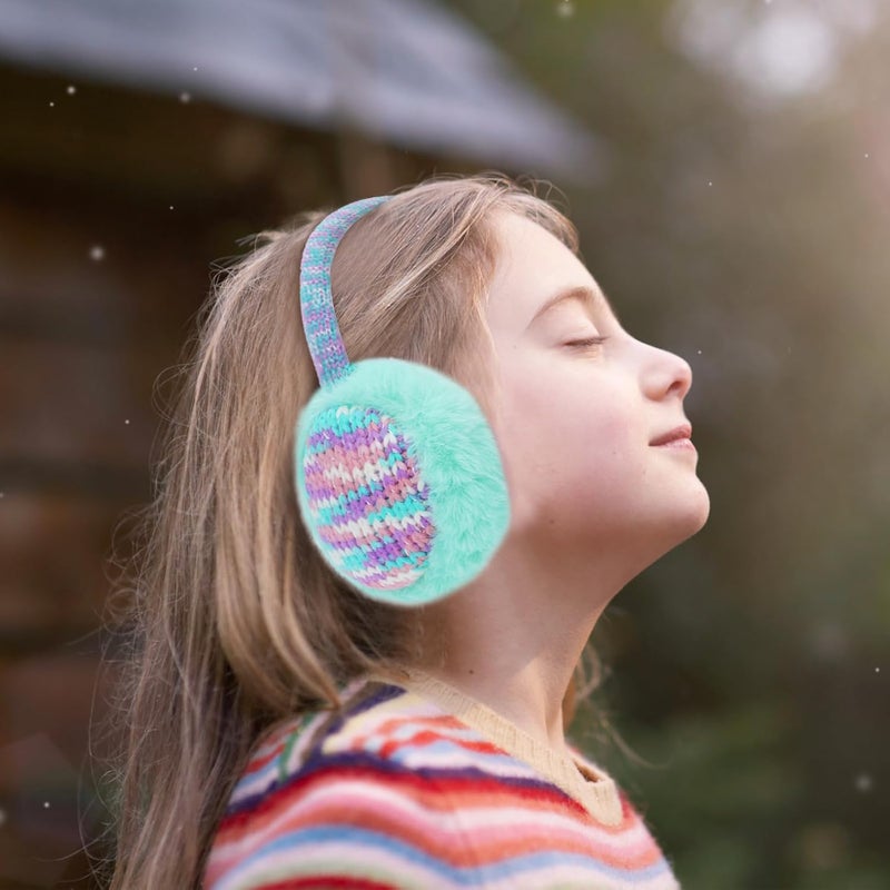 BUTITNOW Kids Knit Earmuffs Soft Plush Comfortable Winter Outdoor Ear Warmers for Boys Girls Age 4-16 Years - Image 5